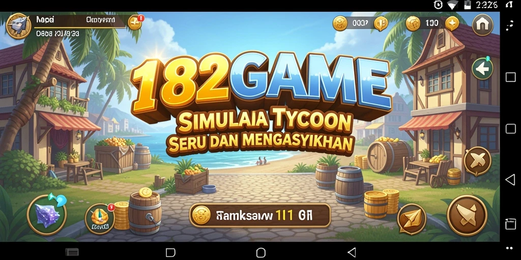 Tampilan gameplay menarik dari 182GAME dengan elemen Tycoon.