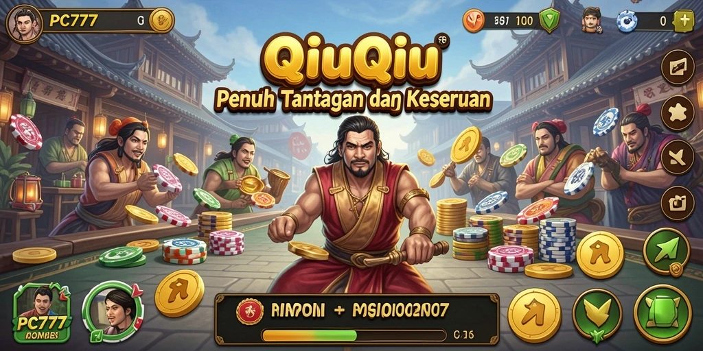 Tampilan menarik dari gameplay QiuQiu di PC777.