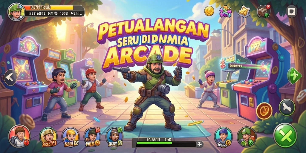 Tampilan gameplay PP7 yang penuh warna dan menantang.