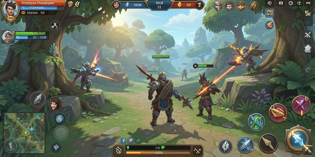 Screenshot gameplay RKGG menampilkan strategi dan pertempuran mendebarkan.